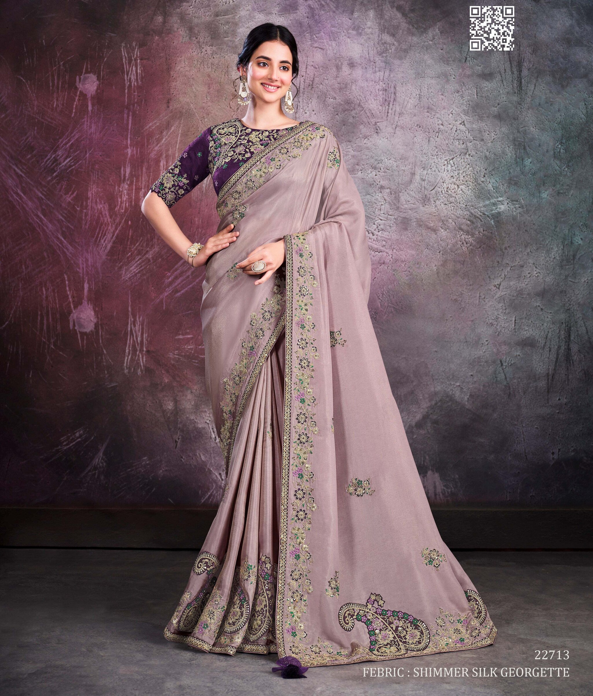 Ladies party wear saree discount