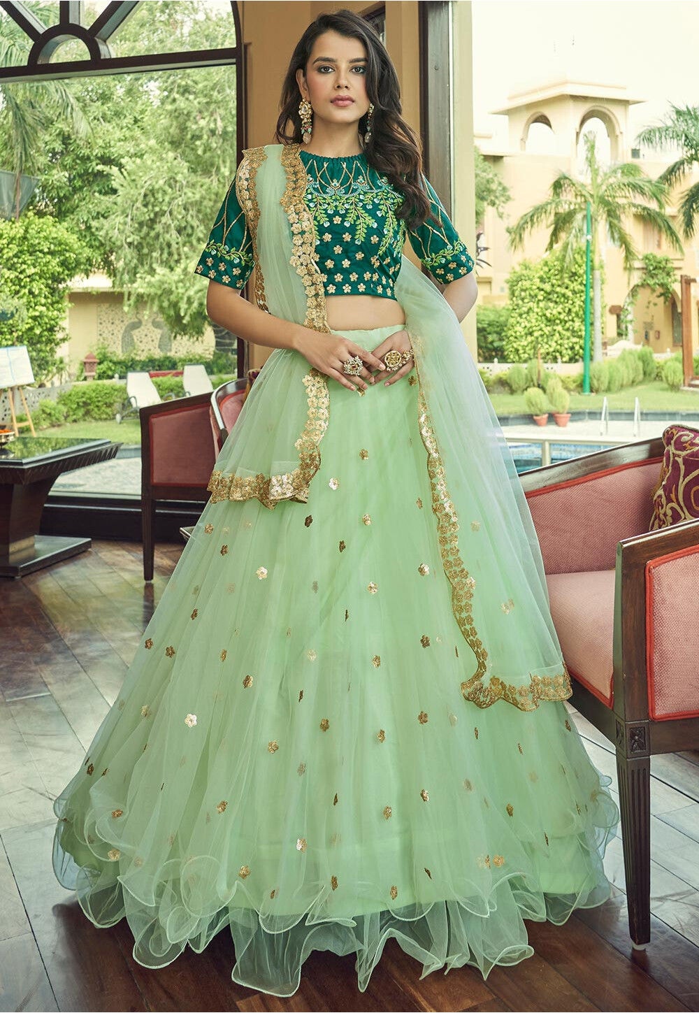 Embroidered Net Lehenga Choli for Women in Surat at best price by Shubhlaxmi Fashions Justdial