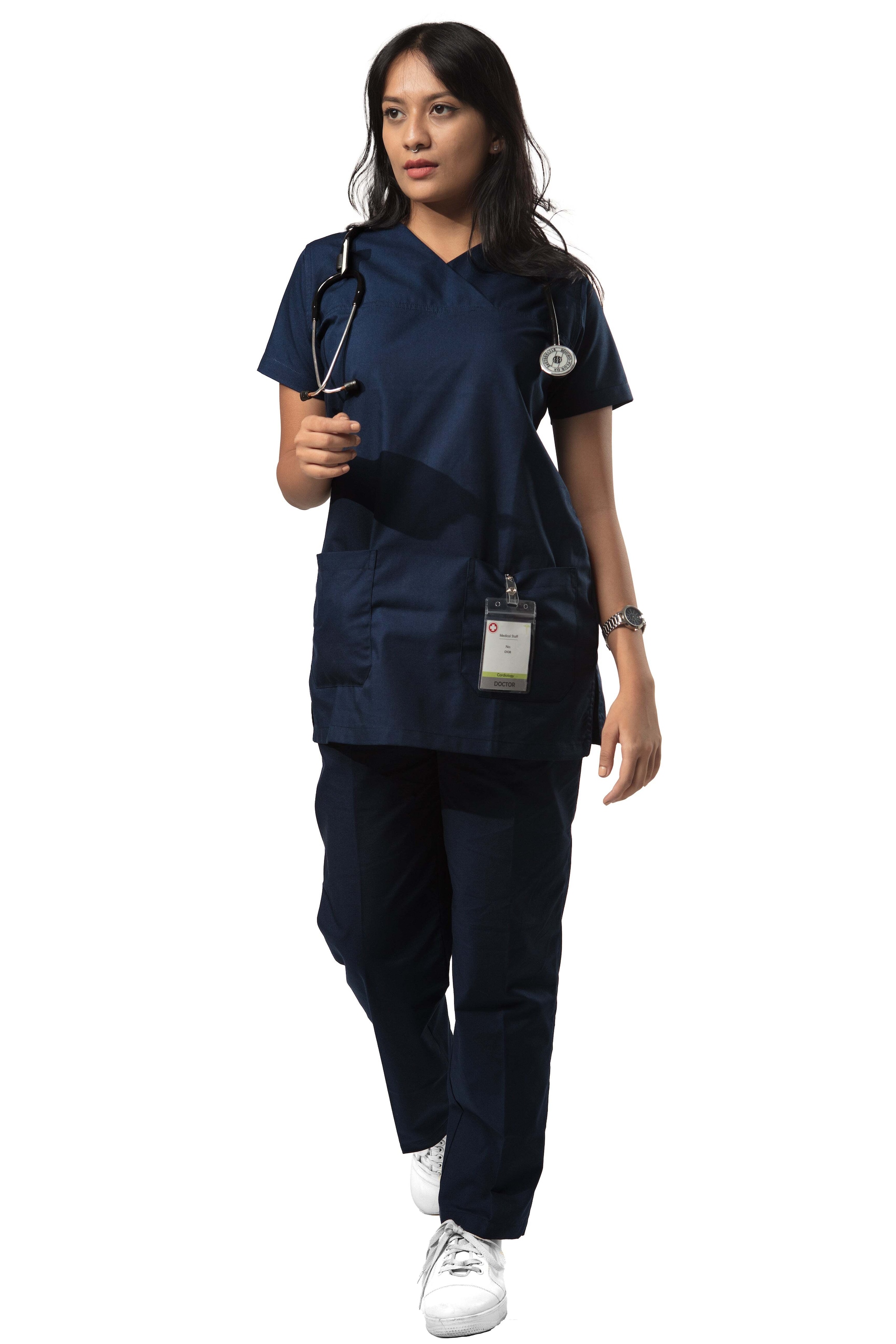Uniform Craft Cross V Neck Female Scrub Suit DSVX in Chennai at