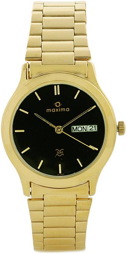 Maxima watch golden colour sale