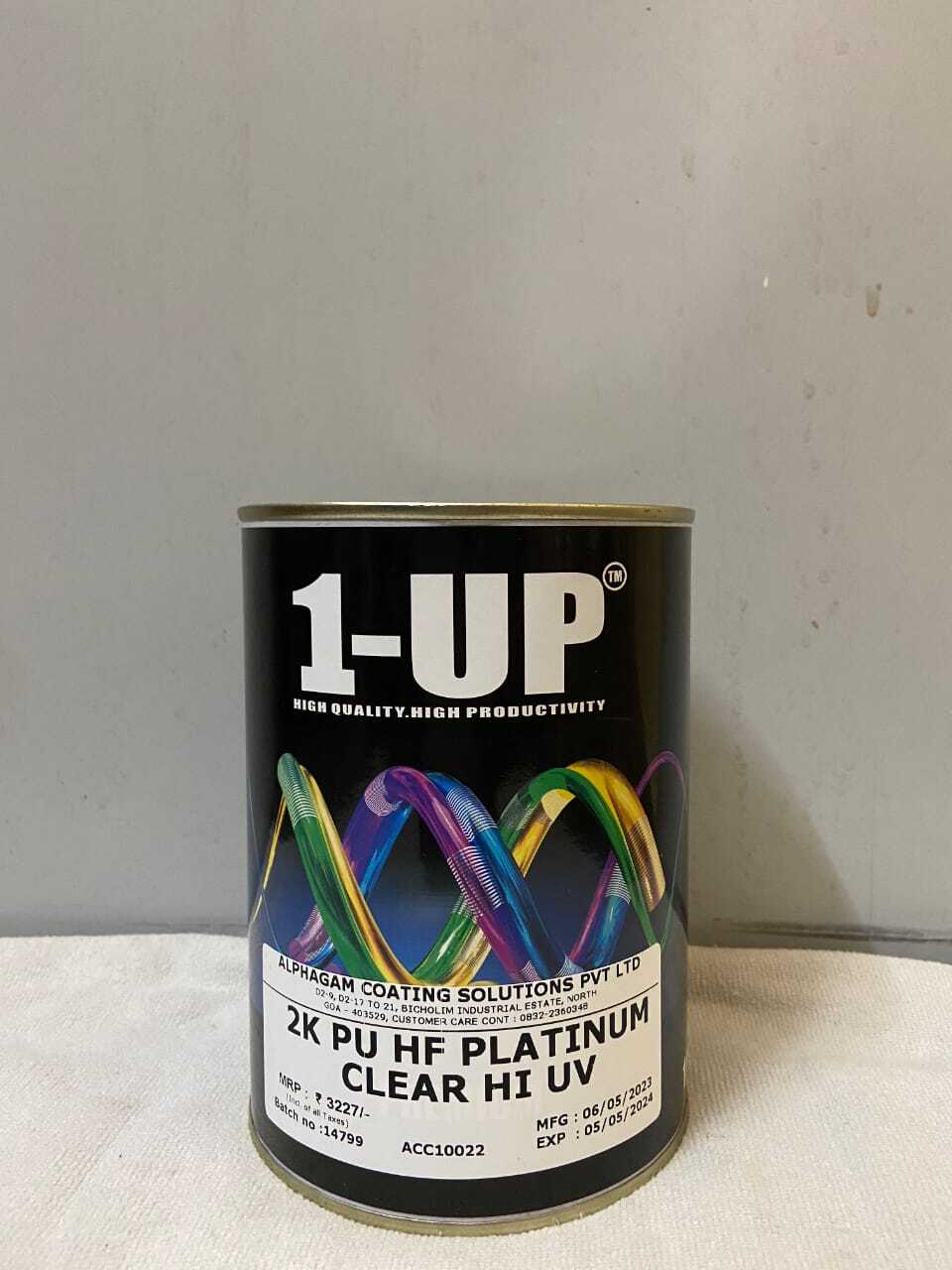 1-UP 2K PU HF Platinum Clear Hi UV, High Quality Automotive Paints