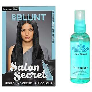 Buy Bblunt Bblunt Natural Black No 1 100gm And Pink Root Hair Serum 100ml Pack Of 2 Features Price Reviews Online In India Justdial
