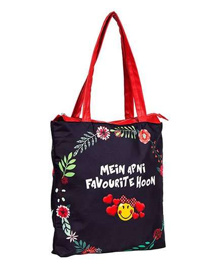 Buy The Crazy Me Main Apni Favourite Hoon Print Tote Bag Navy Features Price Reviews Online In India Justdial I read my own work, i am in my favorit, i jiyuga from mrzi.