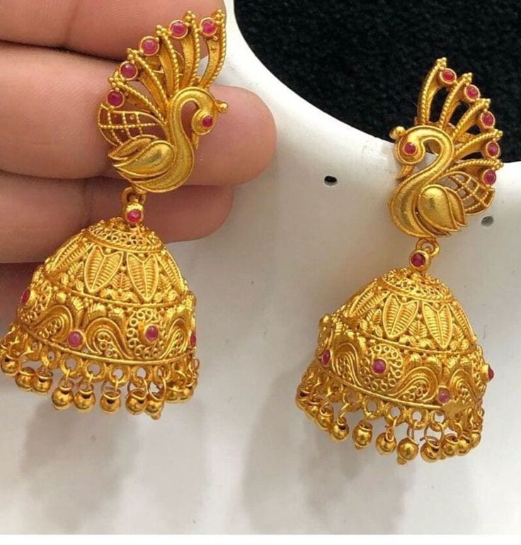 Gram Gold Gold Cut Out Earrings Gold Earrings Under Grams