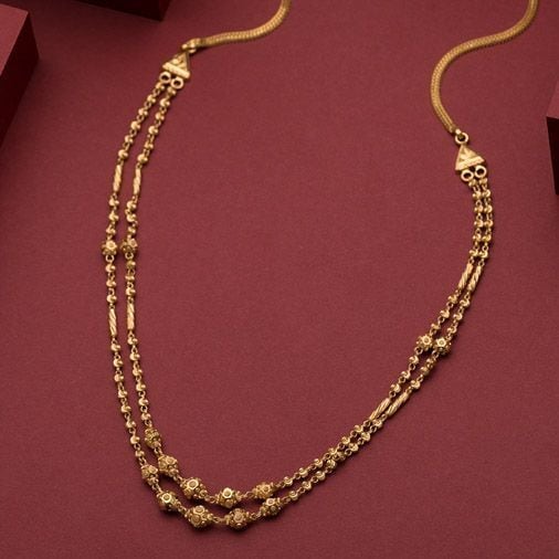 Long Gold Chain For Ladies Mia By Tanishq 18k (750) Yellow Gold