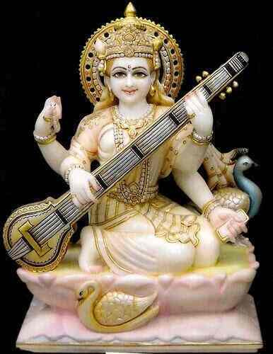 24 Inch Marble Saraswati Maa Statue in Jaipur at ₹ 9,000 Pc by