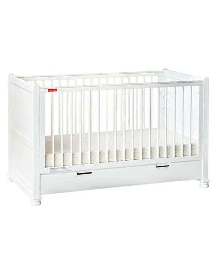 Buy Fisher Price Georgia Wooden Crib Cum Toddler Bed White Features Price Reviews Online In India Justdial