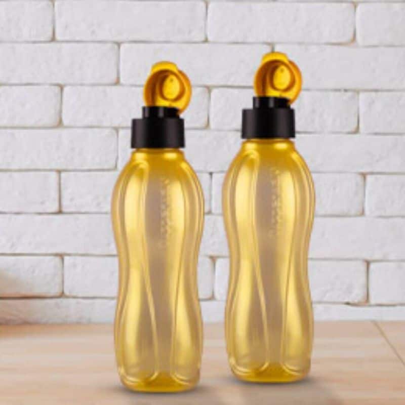 Tupperware 750 ml Plastic Water Bottle (Golden) in Tenkasi at