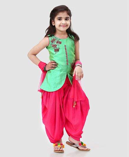 black patiala suit sleeveless