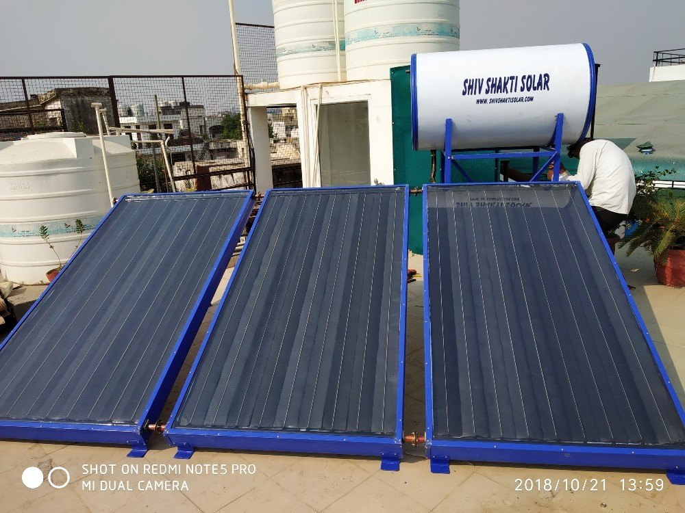 1000 lpd solar water heater in Delhi at ₹ 350 Ltr by Shiv