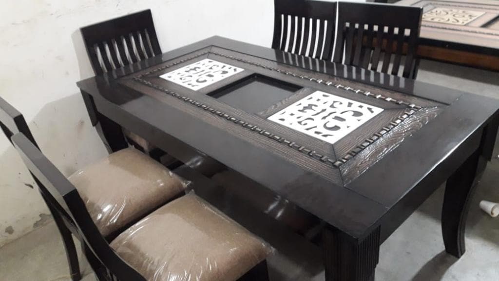 Chairs With Cushion Teak Wood Dining Table Set in Nagercoil at