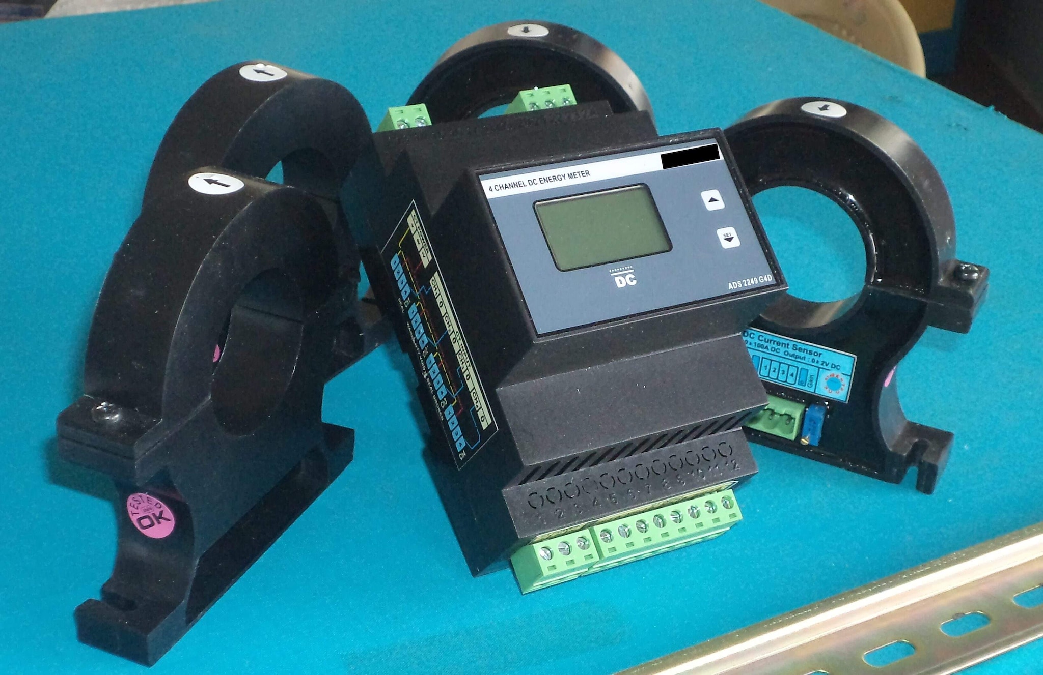 4 Channel DC Energy Meter with Clamp Type DC CT & RS485 Port (DIN Rail ...