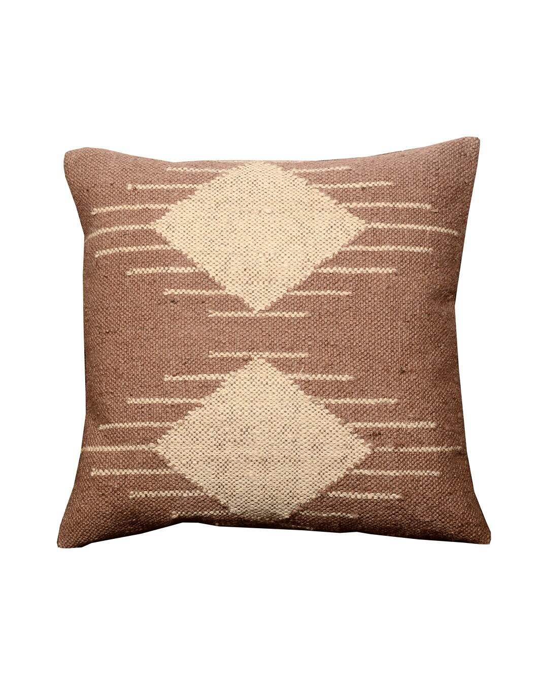 Indian Hand Woven Chouhan Jute Cushion Cover 18X18 Ethnic Vintage
