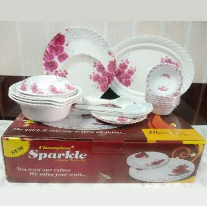40 Pcs Champion Sparkle Dinnerware Set in Nagpur at ₹ 650 Set