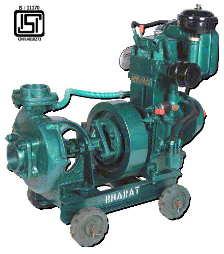 Bharat PVR-6 H P Light Weight Pump set, Crankshaft Height