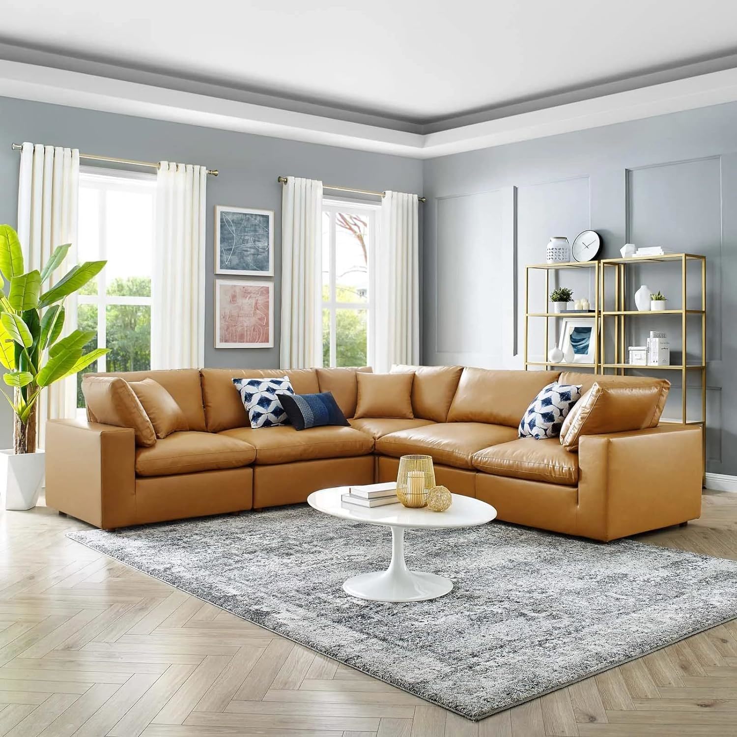 Seat Seater Leather L Shape Sofa x x Cm in