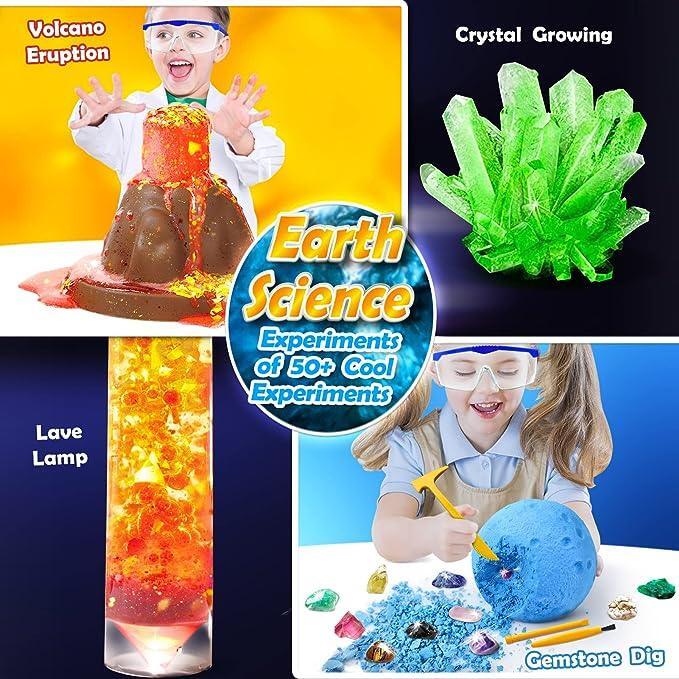 50+ Science Lab Experiments Kit for Kids Age 4-6-8-12, STEM
