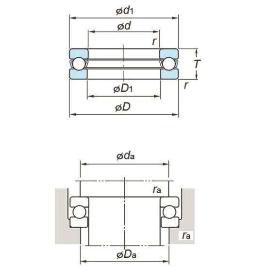 KOYO Single Direction Thrust Ball Bearing 51405 in Delhi at best price ...