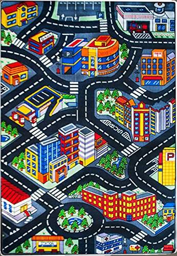 Buy 5 X 7 Kids Rug 3d City Map 5 X 7 Childrens Area Street Map Non Skid Gel Backing 59 X Features Price Reviews Online In India Justdial