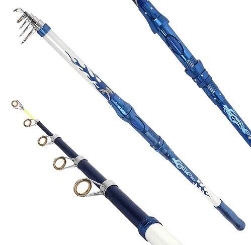 8 foot telescopic fishing rod FINNECT Line weight rated Shimano Sojourn C Muskie 8