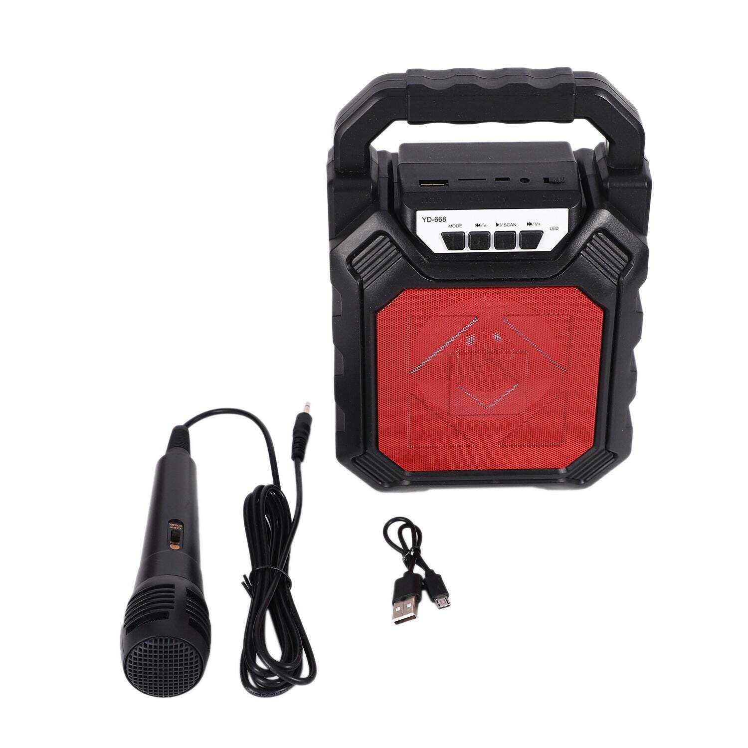 6642 Wireless Bluetooth Portable Boom Box Subwoofer Support Mic