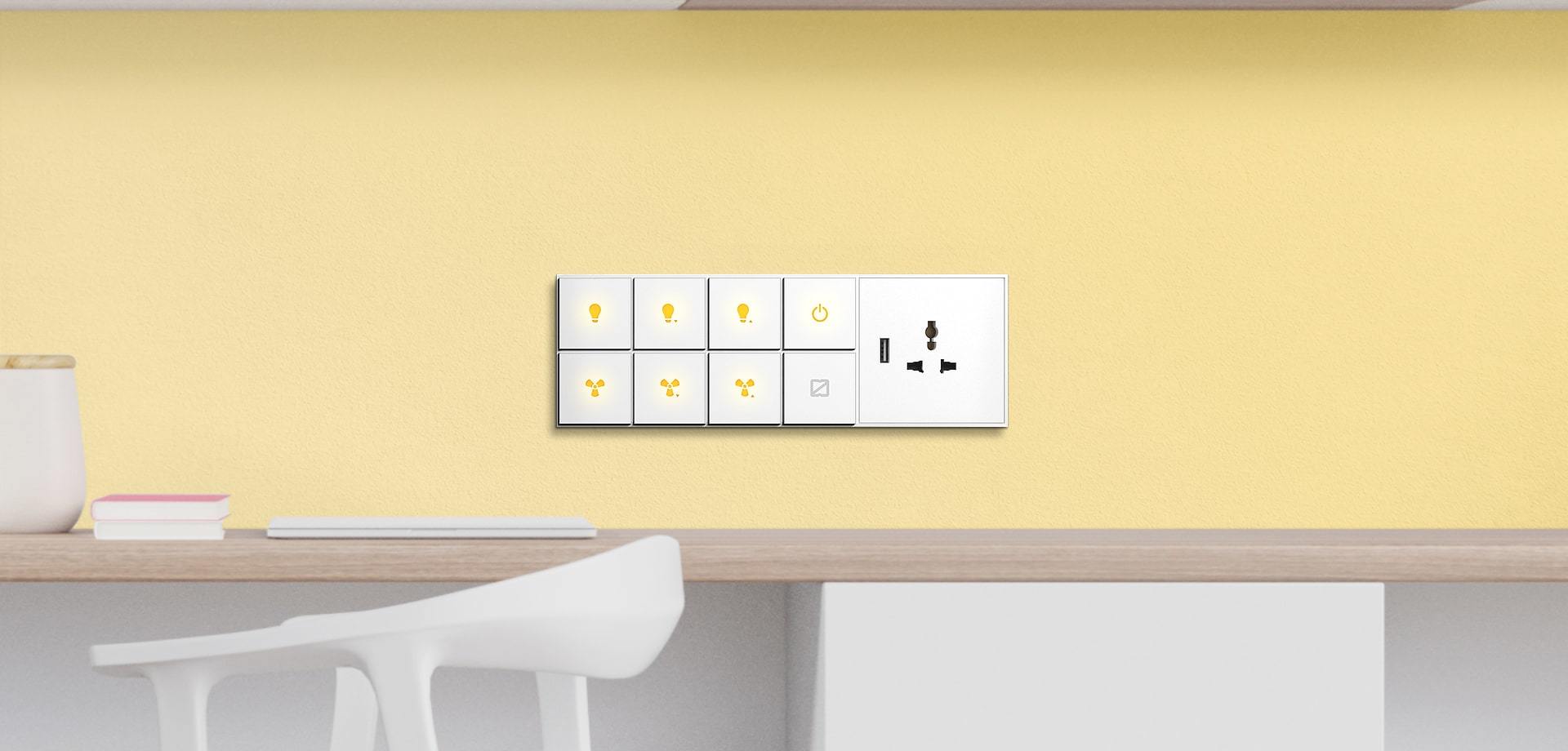 8 Module Premium Modular Switch Board Grey in Chennai at best price by ...