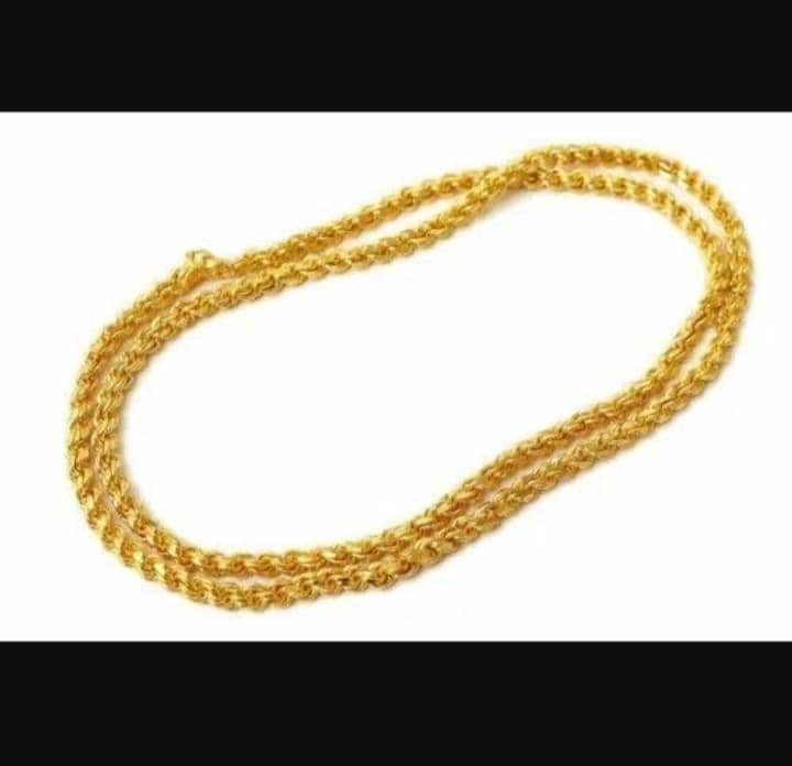 916 Hallmark Second Hand Gold Jewellery Chain,Weight:20gms in