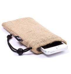 Jute mobile pouch sale