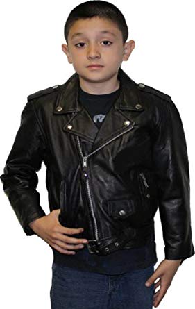 boy with leather jacket