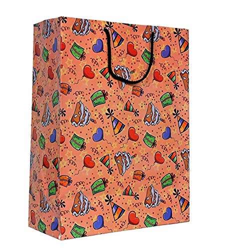 A&A Shopping Bags Printed Laminated Paper Shopping Bag Pack Of 10