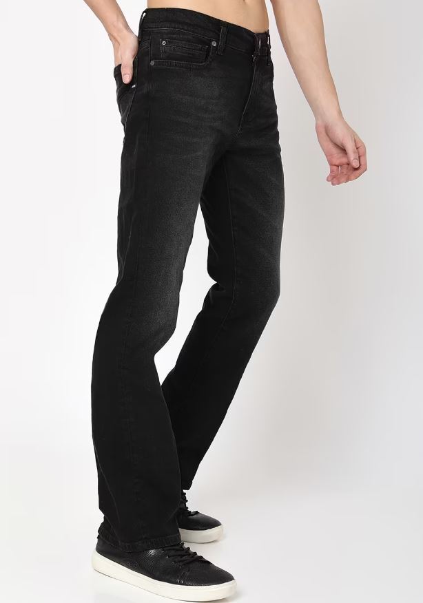 Stretchable Denim Bootcut Jeans For Mens (Black) in Tirupur at