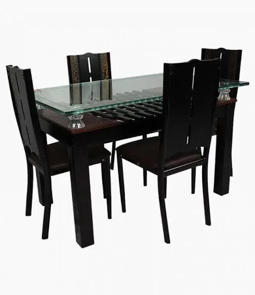 Abid Seater Matt Glass Top Dining Table in Dandeli at ₹ 34,000