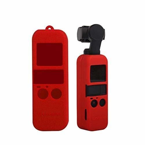 Action Pro Silicone Protective Camera Case with Lanyard for DJI OSMO (Red)
