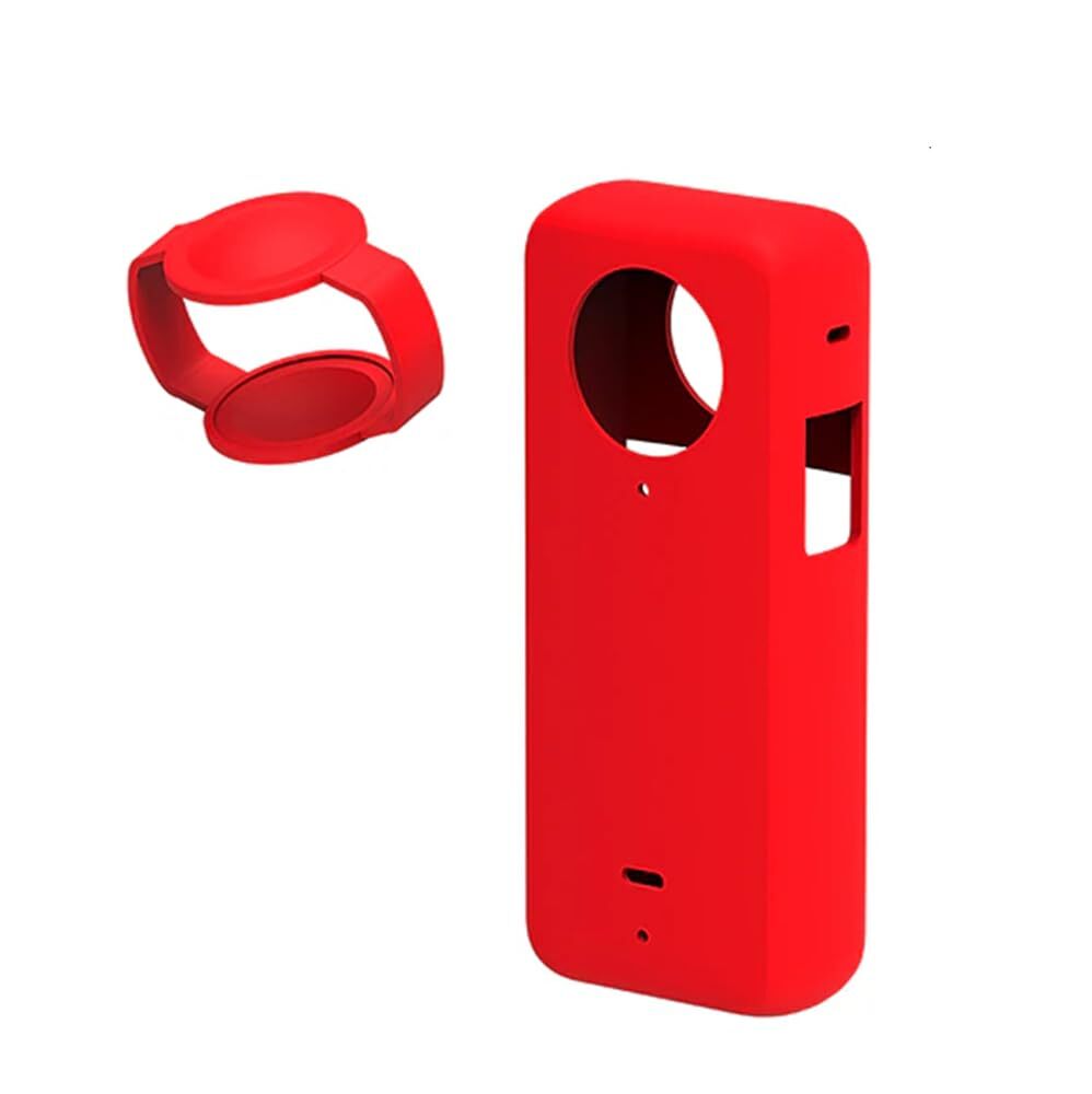 Action Pro Silicone Protective Camera Case for Insta 360 ONE X3 Panoramic (Red)