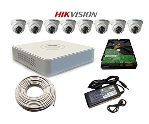 8 channel cctv camera set