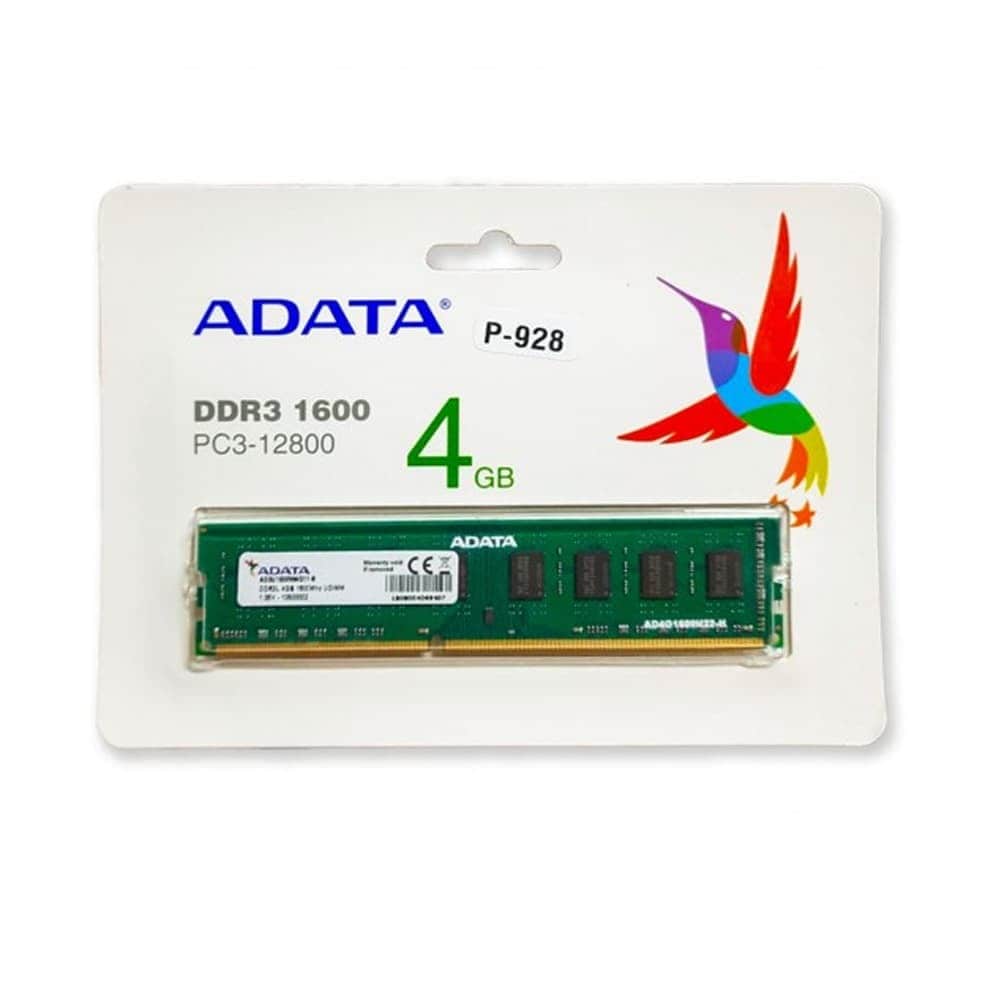 Adata 4GB DDR3 (1600) Desktop Memory in Kozhikode at ₹ 1,200
