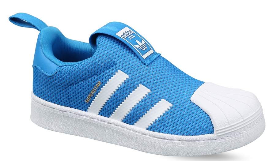 Blue Adidas Superstar Kids Blue Adidas Superstar White And Blue Top - Main Image