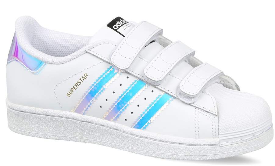 Adidas Junior Kids Originals Superstar Shoes (White, Metallic