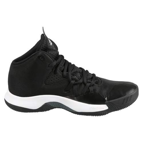 Adidas Kids Basketball Dual Threat 2017 Mid Shoes (4-- Black, White, Grey)  in Bangalore at  6,109 -  6,499 by Komal Dresses - Justdial