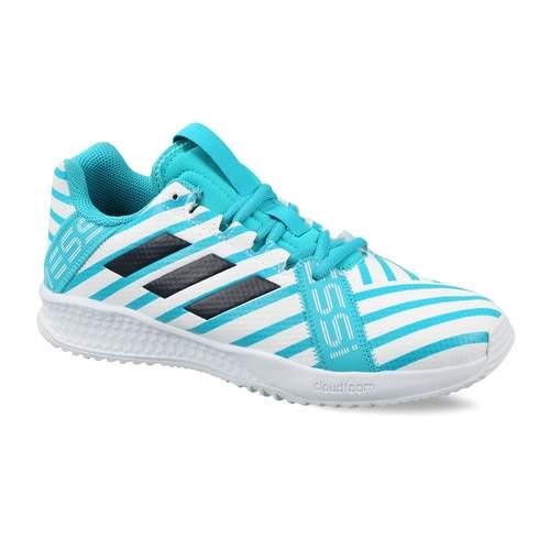 Adidas Kids Football Rapidaturf Messi Shoes (4- Blue, White, Black