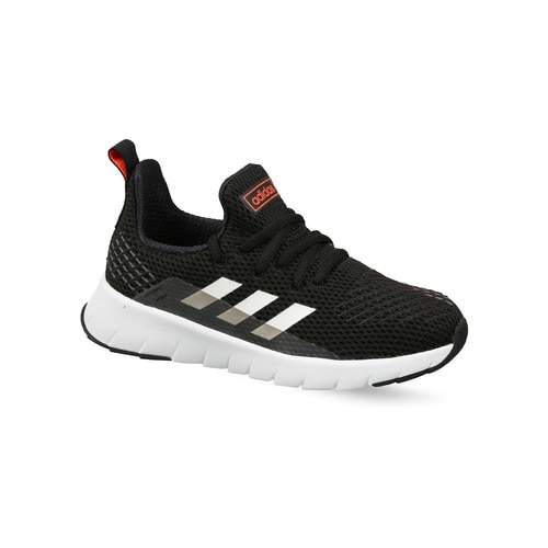 Adidas Kids Unisex Running Asweego Shoes (Core Black, White, Solar