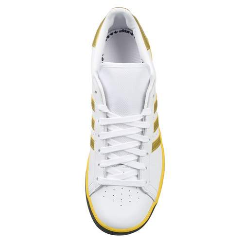 Adidas Men's Originals Forest Hills Shoes (8- White, Gold Metallic