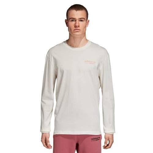 Adidas Men's Originals Kaval Graphic Long Sleeve Tee (S- White) in