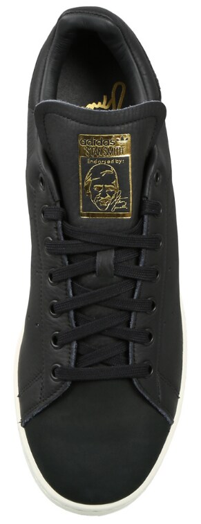 Adidas Men's Originals Stan Smith Premium Shoes (Core Black, Gold - Main Image