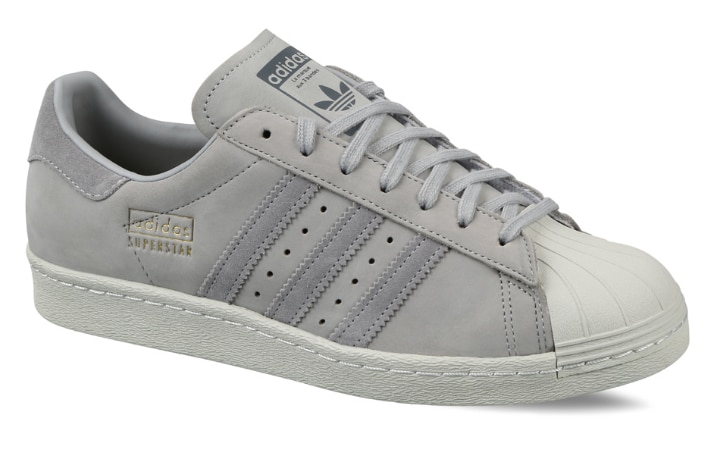 Adidas Men's Originals Superstar 80S Shoes (Mid Grey, Grey Three
