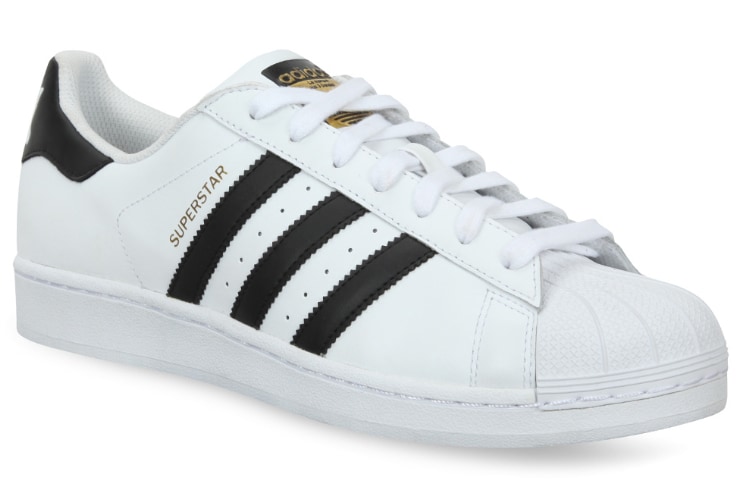 Adidas Men's Originals Superstar Shoes (Feather White, Core Black