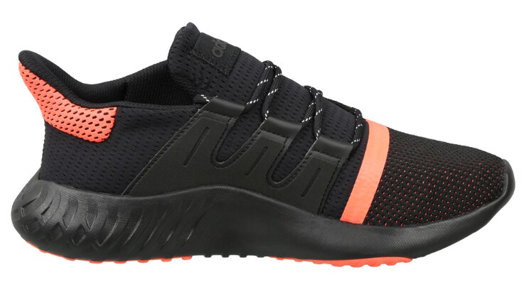 Adidas Men's Originals Tubular Dusk Shoes (Core Black, Solar Red