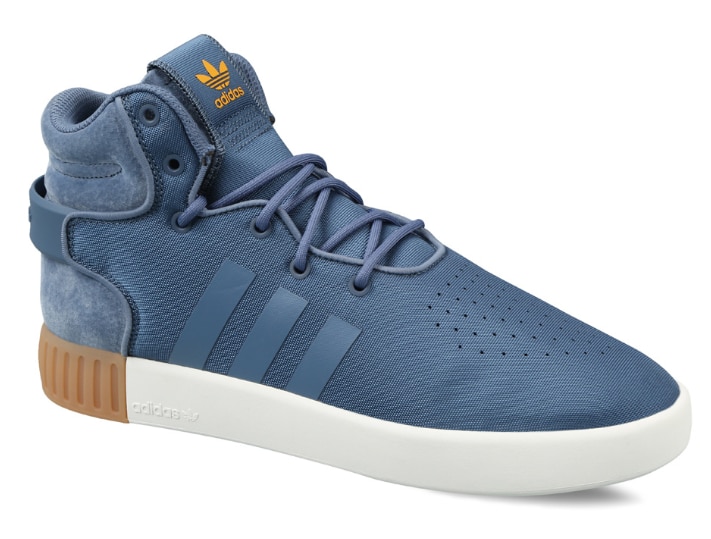 Adidas Men's Originals Tubular Invader Shoes (Blue, Footwear White
