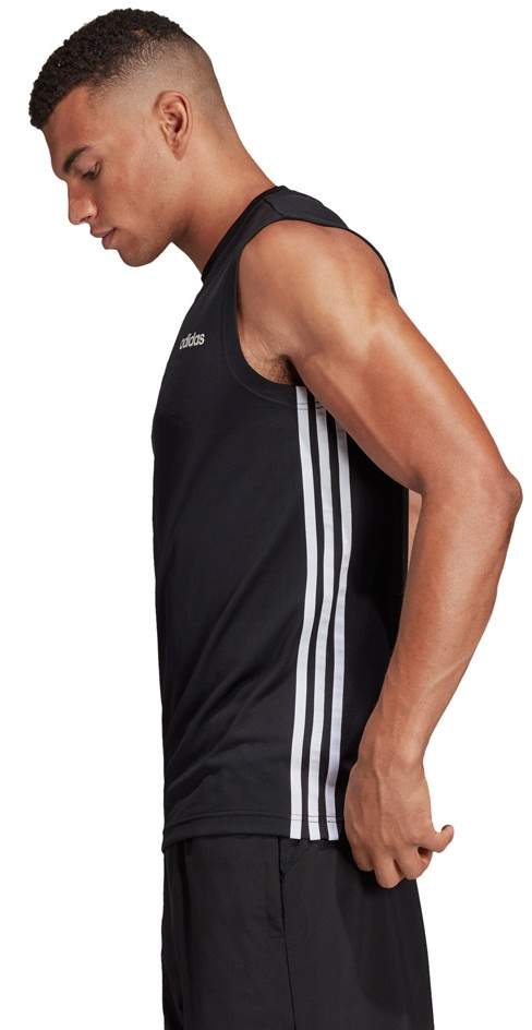 Adidas Mens Design Move Stripes T Shirts (Black, Size XS) in