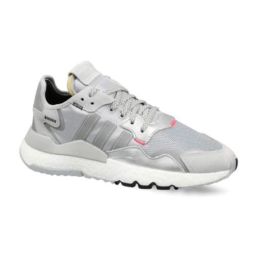 Adidas Mens Originals Nite Jogger Shoes (Size: 6, Silver Metallic